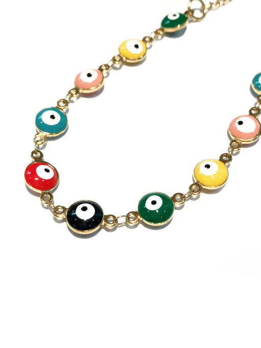 Colorful Evil Eye Bracelet | Gold Fashion | Light Years Jewelry