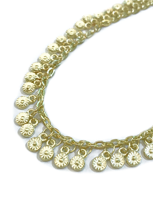 Mini Flower Gold Coin Fashion Anklet | Light Years Jewelry
