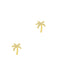 CZ Palm Tree Posts | Gold Plated Studs Earrings | Light Years Jewelry