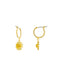 Blooming Flower Charm Hoops | Gold Plated Earrings | Light Years Jewelry