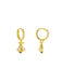 Enamel Bee Charm Huggie Hoops | Gold Plated Earrings | Light Years Jewelry