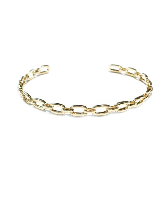 Gold Chain Link Cuff | Trendy Fashion Bracelet | Light Years Jewelry
