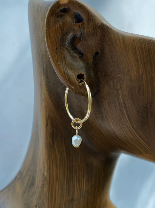 Pearl Charm Endless Hoops | 14kt Gold Filled Earrings | Light Years