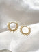 Beaded Rays Huggie Hoops | Gold Plated Earrings | Light Years Jewelry
