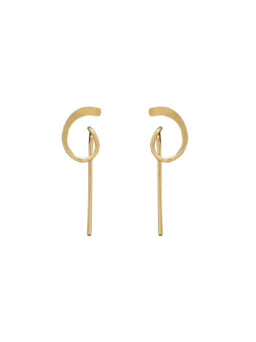Modern Curled Ear Threads | Sterling Silver Gold Filled Earrings | Light Years