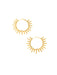 Beaded Rays Huggie Hoops | Gold Plated Earrings | Light Years Jewelry