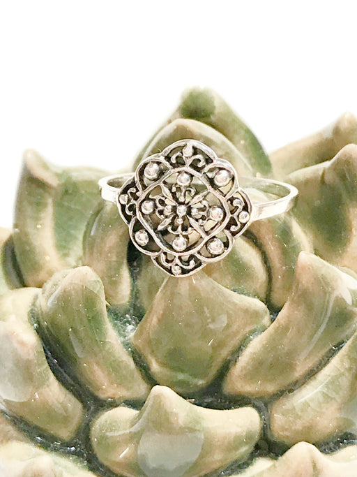 Ornate Filigree Ring | Sterling Silver Size 5 6 7 8 9 | Light Years