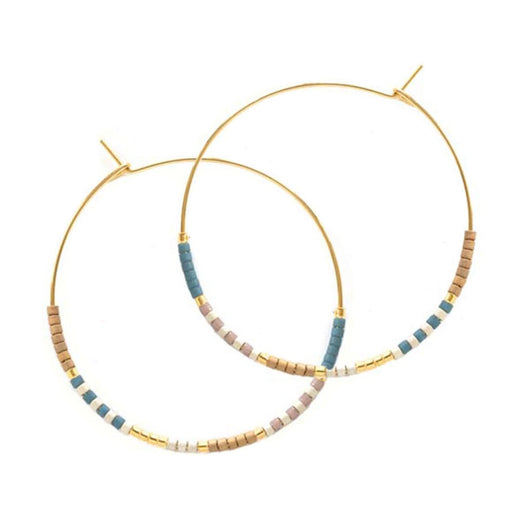 Colorful Beaded Hoop Earrings | 14kt Gold Filled | Light Years Jewelry