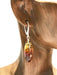 Carved Ombre Amber Dangles | Sterling Silver Earrings | Light Years