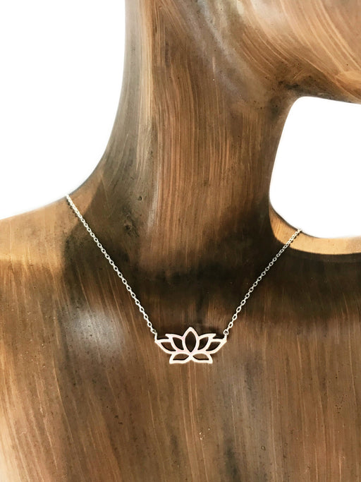 Open Lotus Necklace | Silver Gold Plated Chain | Light Years Jewelry