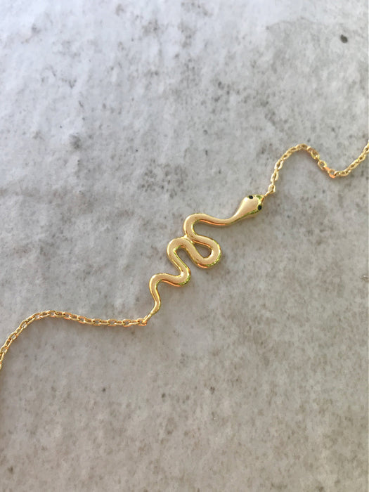 Slithering Snake Bracelet | Silver Gold Chain | Light Years Jewelry