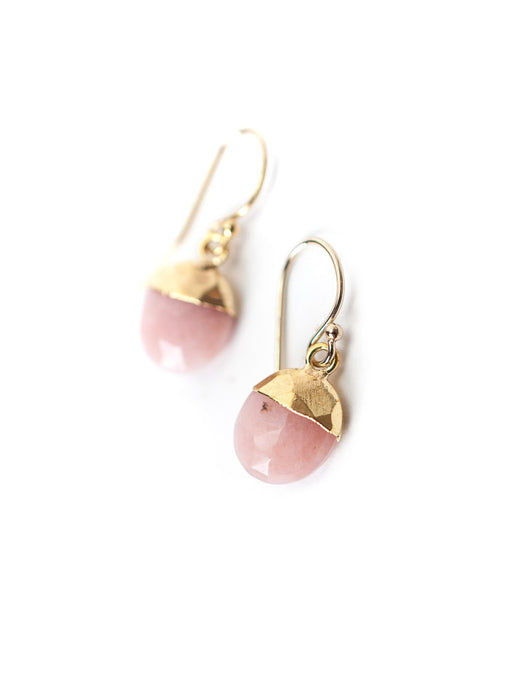 Pink Opal Dangles by Anne Vaughan | 14kt Gold Earrings | Light Years