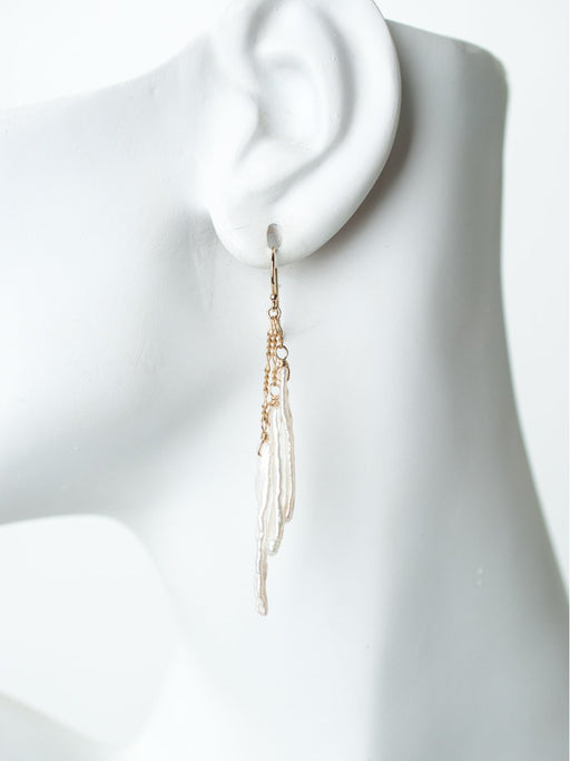 Serenity Pearl Tassel Dangles Anne Vaughan | 14kt Gold Filled Earrings | Light Years