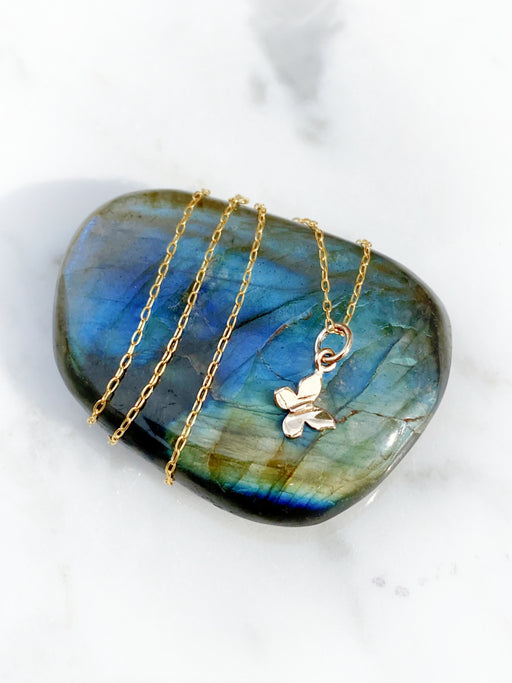 Tiny Folded Butterfly Necklace | Sterling Silver Gold Vermeil | Light Years