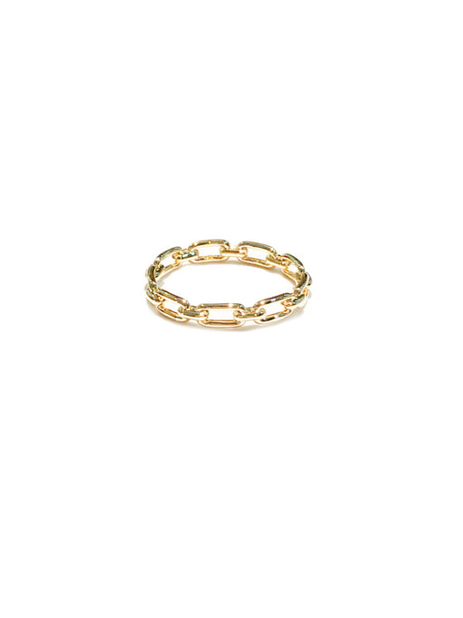 Chain Link Band Ring | Size 7 Silver Gold Plated | Light Years Jewelry