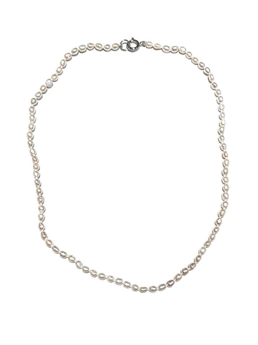 Knotted Pearl Strand | Sterling Silver Necklace | Light Years Jewelry