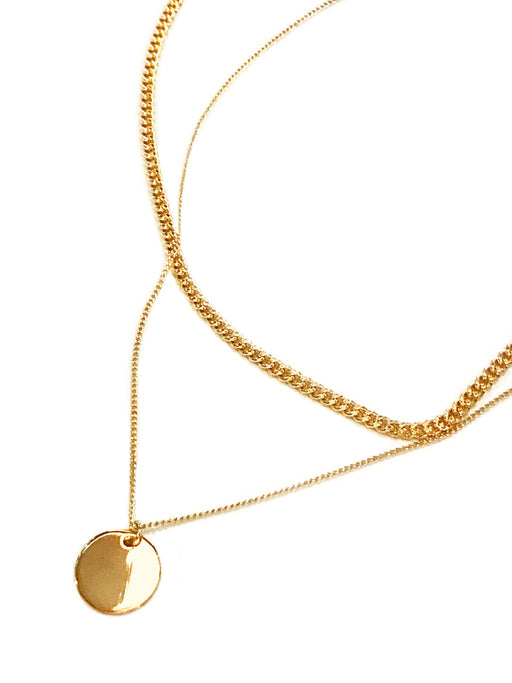 Layered Medallion Necklace | Gold Plated Chains Pendants | Light Years