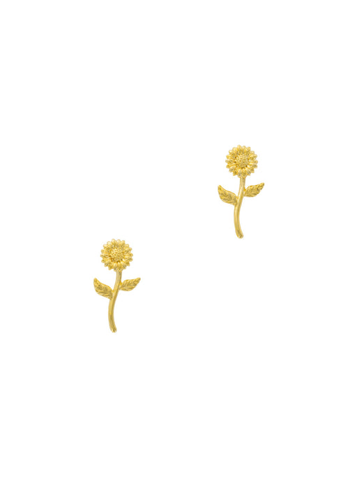 Blooming Flower Posts | Gold Plated Studs Earrings | Light Years Jewelry