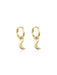Crescent Moon Huggie Hoops Earrings | Gold Vermeil Sterling Silver | Light Years