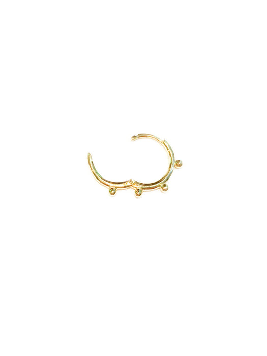 Dot Edge Huggie Hoops | Gold Vermeil Sterling Silver Earrings | Light Years