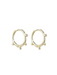 Dot Edge Huggie Hoops | Gold Vermeil Sterling Silver Earrings | Light Years