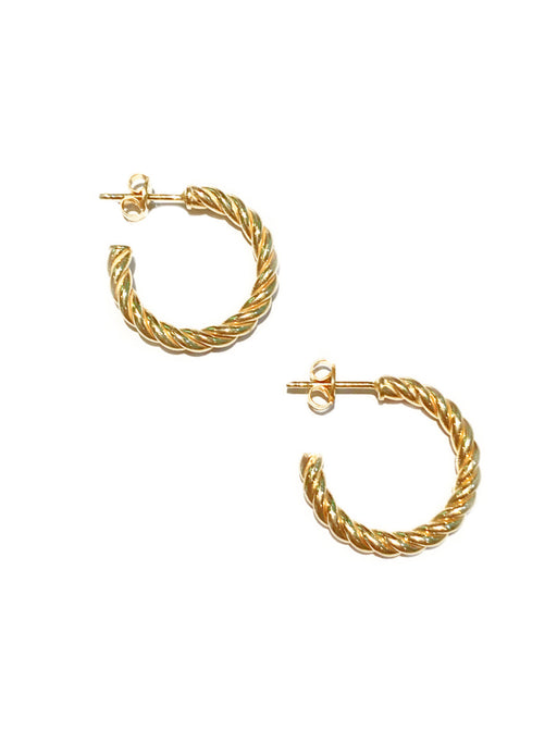 Twisted Post Hoops | 14kt Gold Vermeil Earrings | Light Years Jewelry