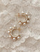 CZ & Pearl Spike Post Hoops | 14kt Gold Vermeil | Light Years Jewelry