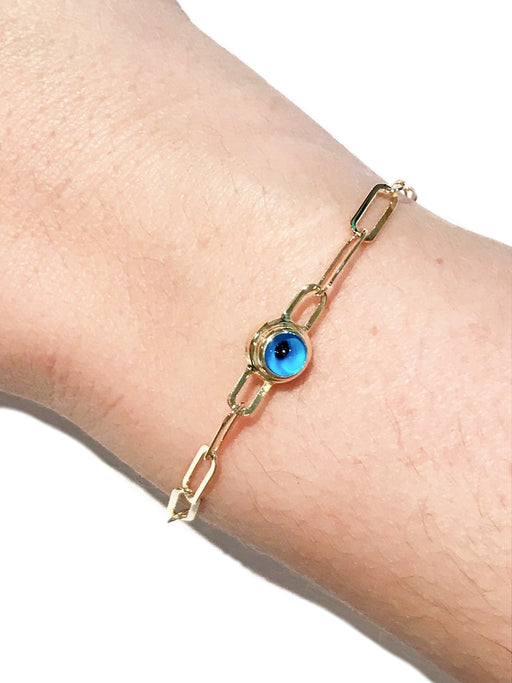 Paperclip Chain Eye Bracelet | Gold Vermeil Sterling Silver | Light Years