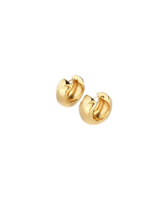 Wide Huggie Hoops | Gold Plated Fashion Earrings | Light Years Jewelry 