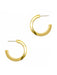 Chunky Square Edge Hoops | Gold Plated Posts Earrings | Light Years