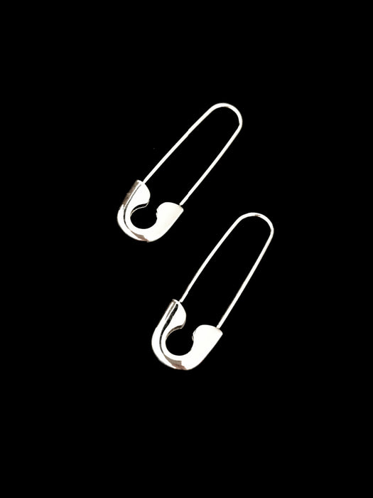 Safety Pins Hoops Earrings | Gold Silver Plated Fashion | Light Years