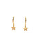 CZ Center Star Huggies | Silver Gold Plated Earrings | Light Years