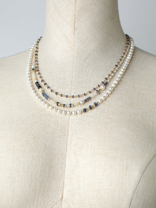 Seaside Kyanite Layered Necklace Anne Vaughan | Sterling Silver | Light Years