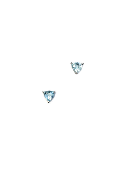 Trillion Gemstone Posts | Blue Topaz | Sterling Silver Studs Earrings | Light Years
