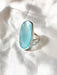 Faceted Chalcedony Ring | Size 7 8 10 Sterling Silver | Light Years