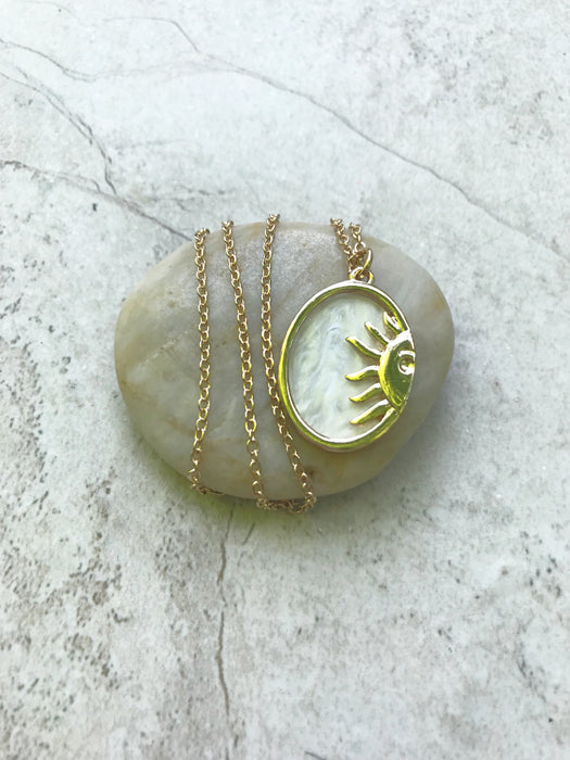 Sun & Shell Necklace | Gold Plated Fashion Chain | Light Years Jewelry