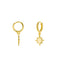 Sun Burst Huggie Hoops | Gold Plated Earrings | Light Years Jewelry