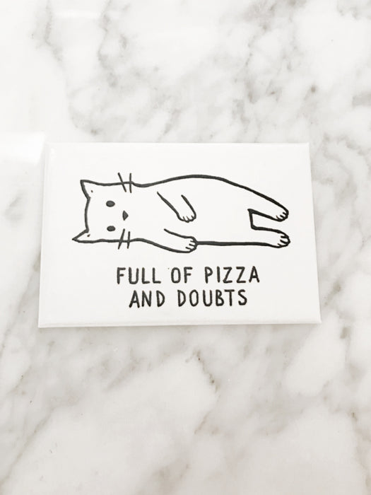 Antisocial Pizza Kitty Fridge Magnets | 2 x 3 | Light Years Jewelry