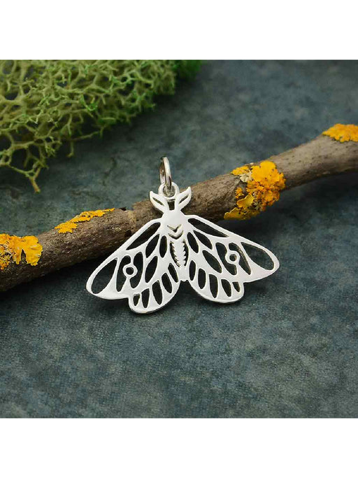 Openwork Moth Necklace | Sterling Silver Pendant | Light Years Jewelry