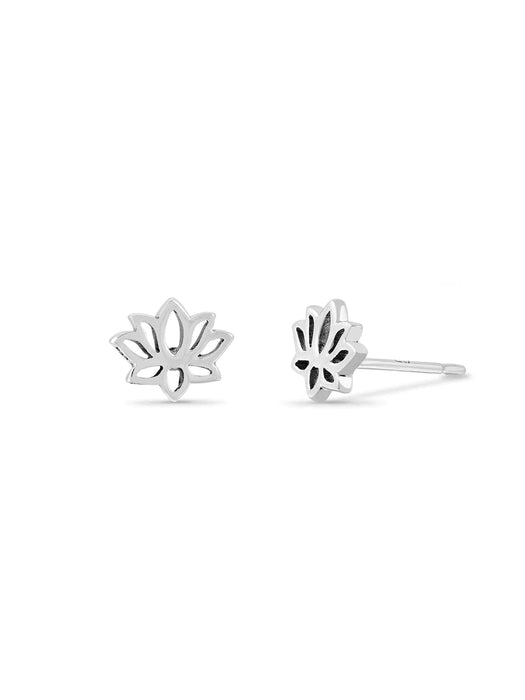 Small Lotus Posts | Sterling Silver Stud Earrings | Light Years Jewelry