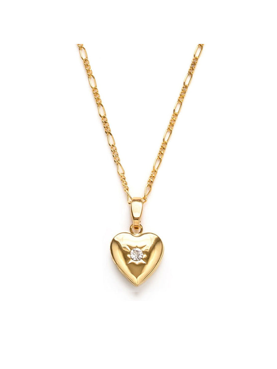 オススメ【 電池新品 】生産終了Precious Heart Selection Sweetheart Locket Amano Studios | 14kt Gold Plated Chain | Light Years