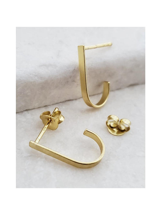 Hook Bar Posts | 14kt Gold Vermeil Studs Earrings | Light Years Jewelry 