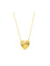 Engraved Cut Linear Heart Necklace | Gold Plated Chain | Light Years
