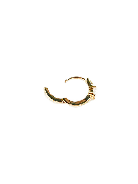 Elegant CZ Huggie Hoops | Gold Plated Earrings | Light Years Jewelry