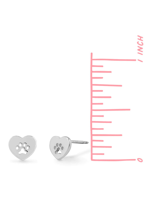 Paw Print Posts by boma | Sterling Silver Stud Earrings | Light Years