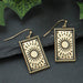 Solar Flare Dangles | Gold Tarot Card Earrings | Light Years Jewelry