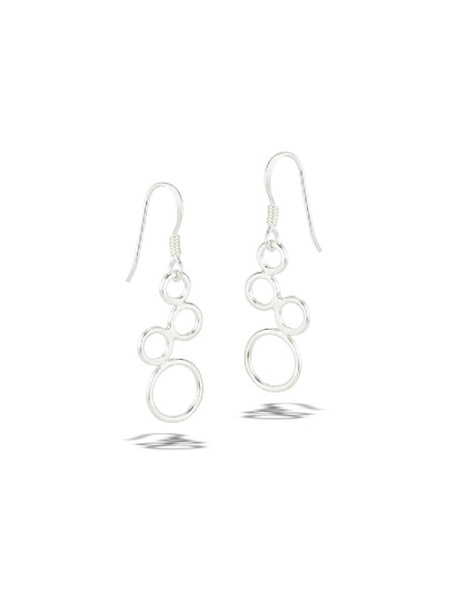 Modern Circle Dangles | Sterling Silver Earrings | Light Years Jewelry