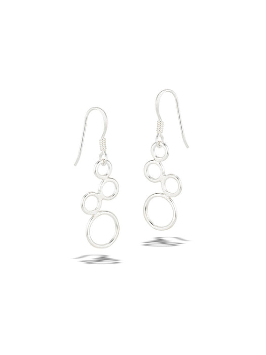 Modern Circle Dangles | Sterling Silver Earrings | Light Years Jewelry
