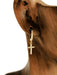 CZ Cross HuggiesHoops | Gold Plated Earrings | Light Years Jewelry