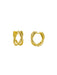 Crossed Bar Huggie Hoops | Gold Plated Earrings | Light Years Jewelry
